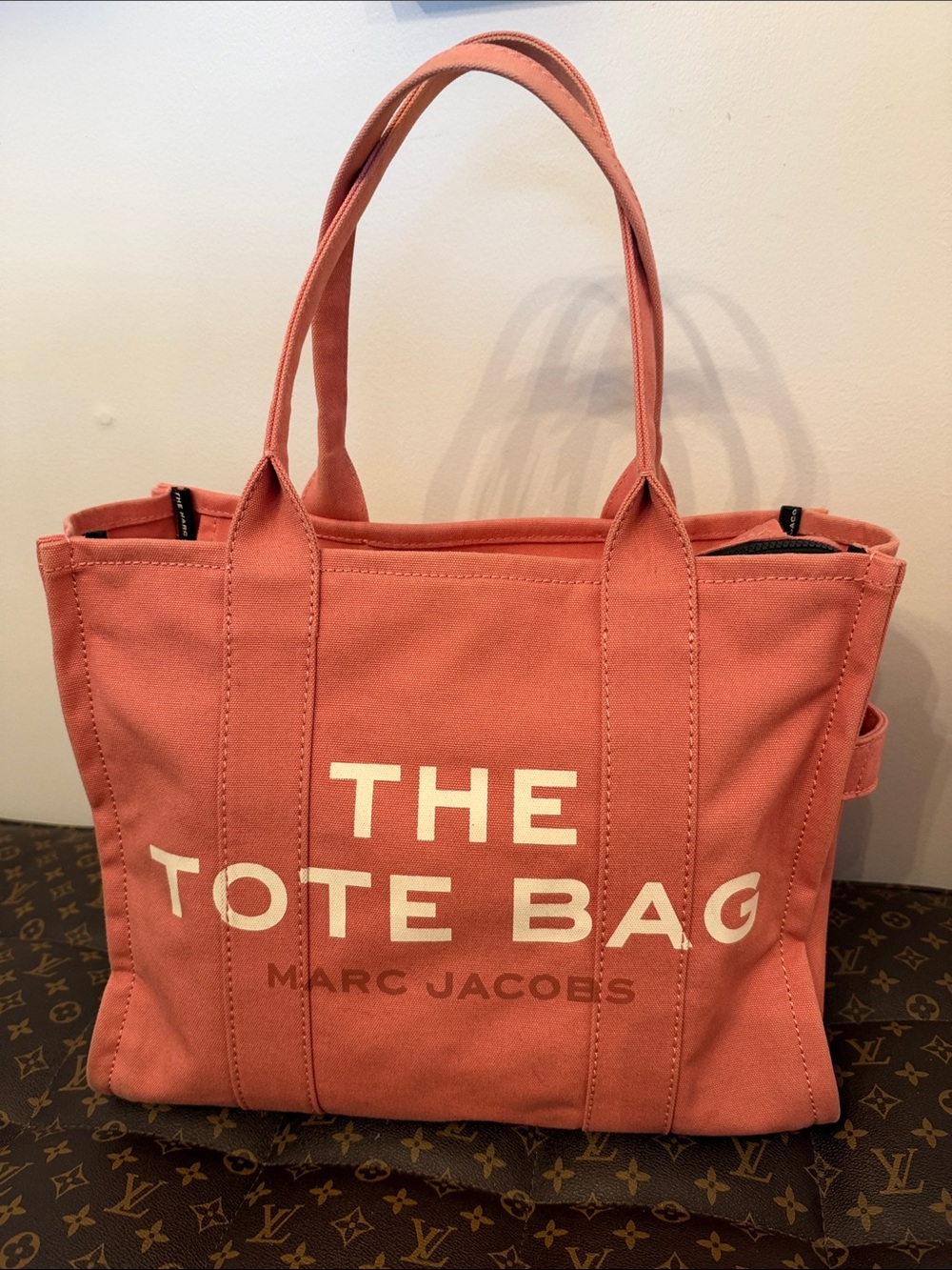 Marc Jacobs Coral Pink Canvas Tote